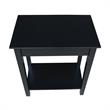International Concepts Solid Wood Narrow End Table in Black