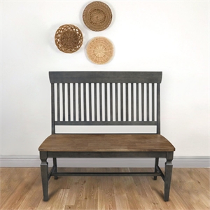 International Concepts Solid Wood Vista Slatback Bench