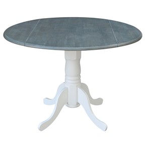 International Concepts 36&quot Round Solid Wood Gray Table-Dining Height