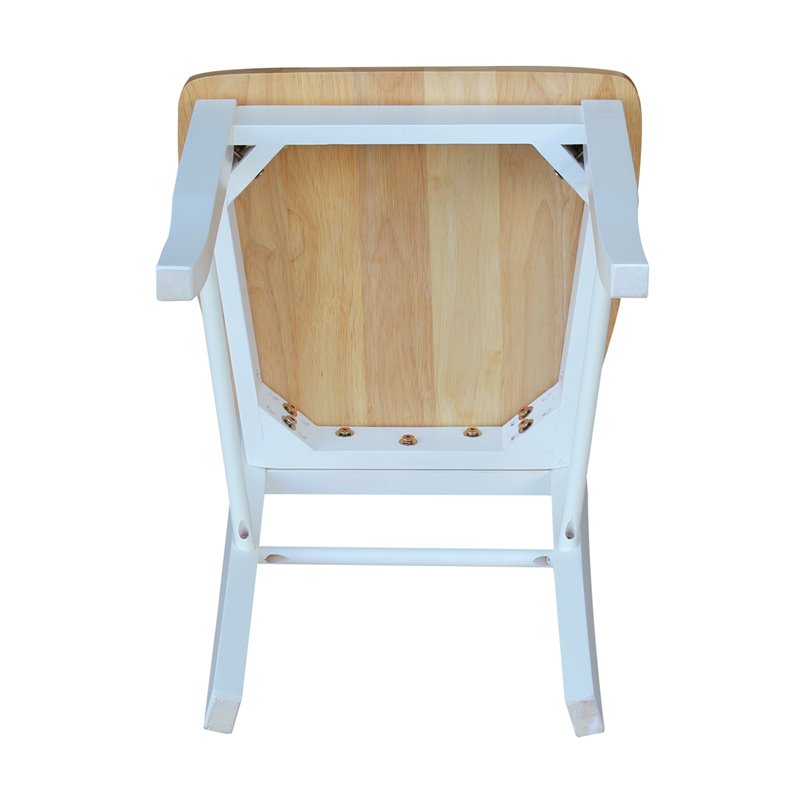 International Concepts Madrid Dining Chair in White/Natural Finish - Set of 2