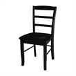 International Concepts Madrid Ladderback Dining Chair in Black (Set of 2)