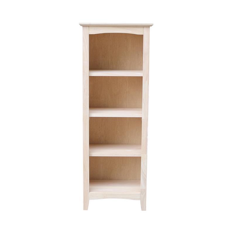 International Concepts Solid Wood 48 Inch High Shaker Bookcase Ready to Finish