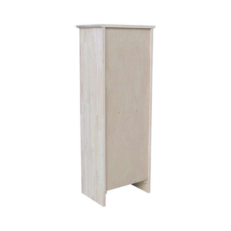 International Concepts Solid Wood 48 Inch High Shaker Bookcase Ready to Finish