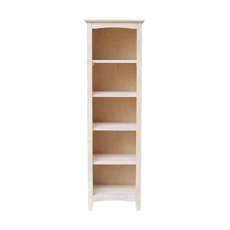 Solid Wood Shaker Bookcase 60 Inches Tall and Ready to Finish