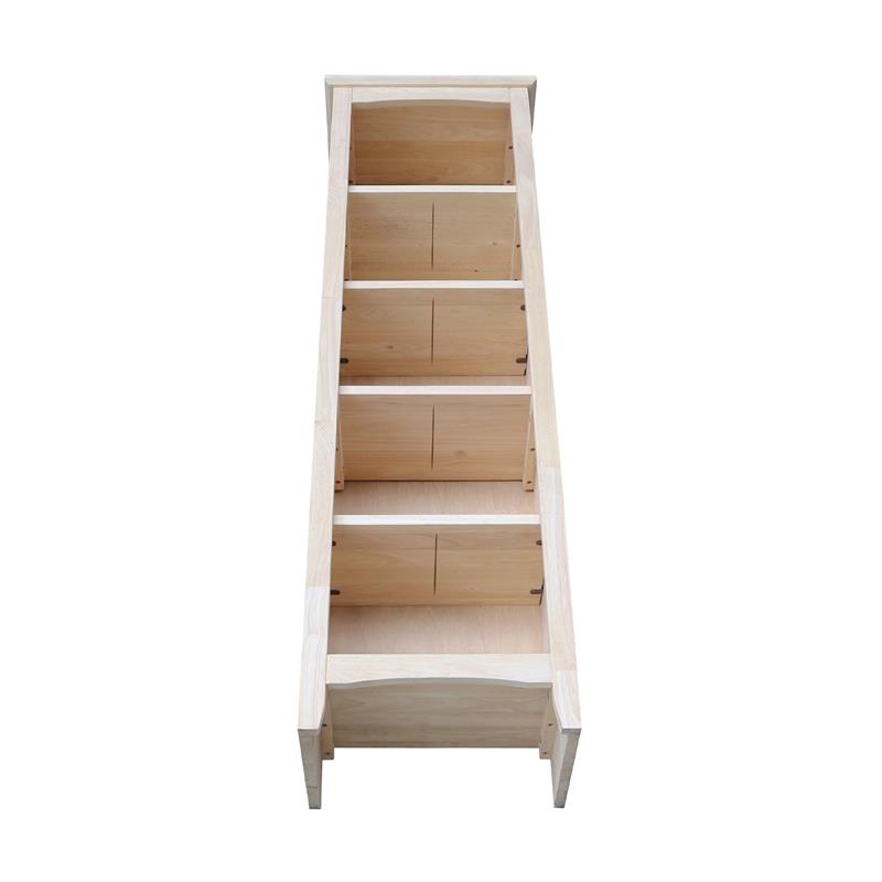 Solid Wood Shaker Bookcase 60 Inches Tall and Ready to Finish