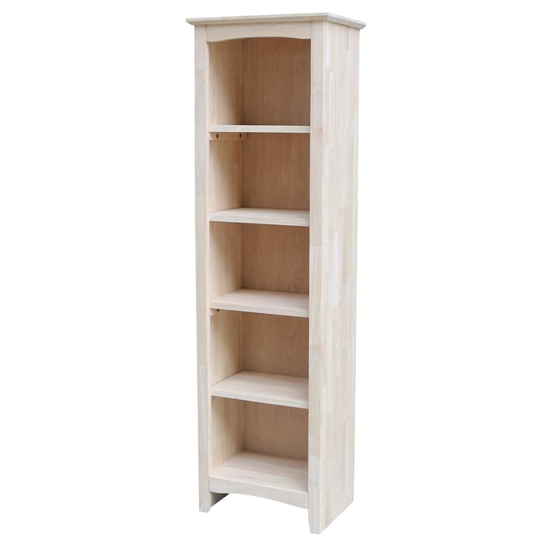 Solid Wood Shaker Bookcase 60 Inches Tall and Ready to Finish