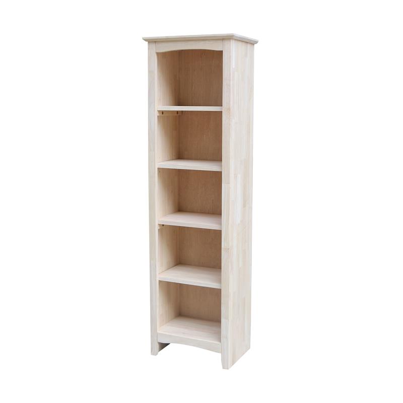Solid Wood Shaker Bookcase 60 Inches Tall and Ready to Finish