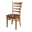 International Concepts Set of Two Solid Wood Emily Side Chairs Distressed Oak