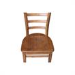 International Concepts Set of Two Solid Wood Emily Side Chairs Distressed Oak