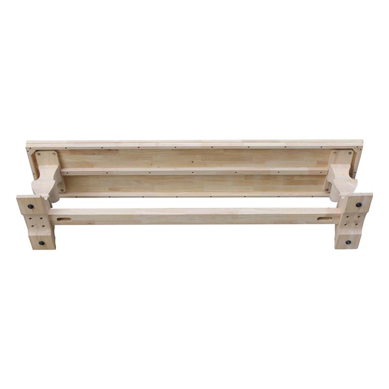 Natural Solid Wood Trestle Bench with a Seat Height of 18