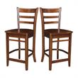 International Concepts Solid Wood Emily Counter Height Stool in Espresso