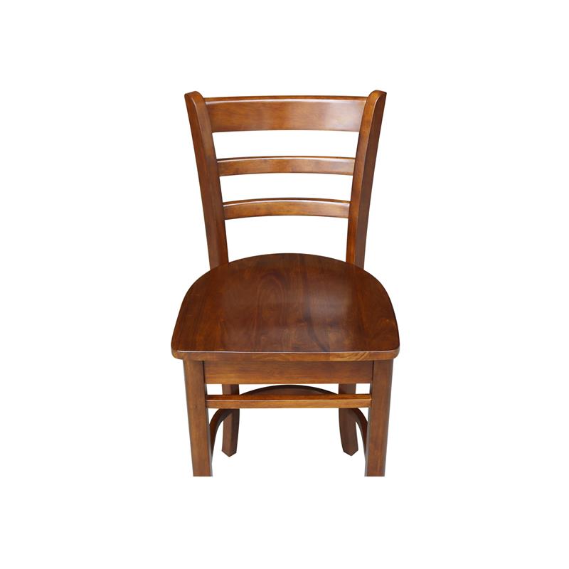 International Concepts Solid Wood Emily Counter Height Stool in Espresso