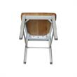 Set of 2 Solid Wood Madrid Ladderback Chairs in Distressed Hickory/Stone