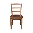 Set of 2 Solid Wood Madrid Ladderback Chairs in Distressed Oak