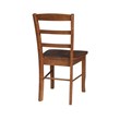 Set of 2 Solid Wood Madrid Ladderback Chairs in Distressed Oak