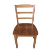 Set of 2 Solid Wood Madrid Ladderback Chairs in Distressed Oak