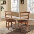 Set of 2 Solid Wood Madrid Ladderback Chairs in Distressed Oak