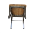 Set of 2 Solid Wood Madrid Ladderback Chairs in Hickory/Washed Coal
