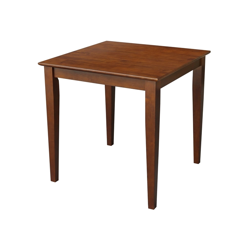 30 in. x 30 in. Wood Dining Table with 4 San Remo Splatback Chairs in Espresso