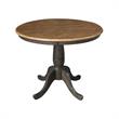 36 in. Wood Dining Table with 2 Madrid Ladderback Chairs in Hickory/Washed Coal