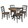 36 in. Wood Dining Table with 4 Madrid Ladderback Chairs in Hickory/Washed Coal