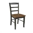 36 in. Wood Dining Table with 2 Madrid Ladderback Chairs in Hickory/Washed Coal