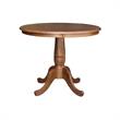 36 in. Wood Dining Table with 4 Madrid Ladderback Chairs in Distressed Oak