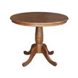 36 in. Wood Dining Table with 2 Madrid Ladderback Chairs in Distressed Oak