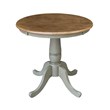 Wood Dining Table with 2 Madrid Ladderback Chairs in Distessed Hickory/Stone
