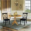 42 in Dual Drop Leaf Dining Table with 2 Dining Chairs - 3 Piece Dining Set