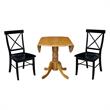42 in Dual Drop Leaf Dining Table with 2 Dining Chairs - 3 Piece Dining Set