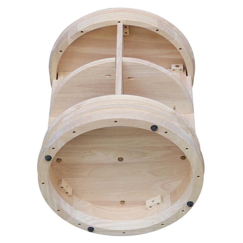 International Concepts Library Round Solid Wood End Table - Unfinished