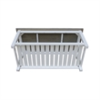 Surrey Solid Wood Coffee Table with Shelf - White/Heather Gray