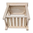 International Concepts Surrey Solid Wood End Table with Shelf - Unfinished