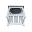 Surrey Solid Wood End Table with Shelf in White/Heather Gray
