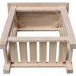 International Concepts Surrey Solid Wood Side Table with Shelf - Unfinished
