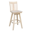 Bar Height Table With 2 Splat Back Swivel Bar Stools - 30 in. Seat Height