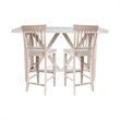 Bar Height Table With 2 Slat Back Bar Stools - 30 in. Seat Height