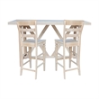 Bar Height Table With 2 Ladder Back Bar Stools - 30 in. Seat Height
