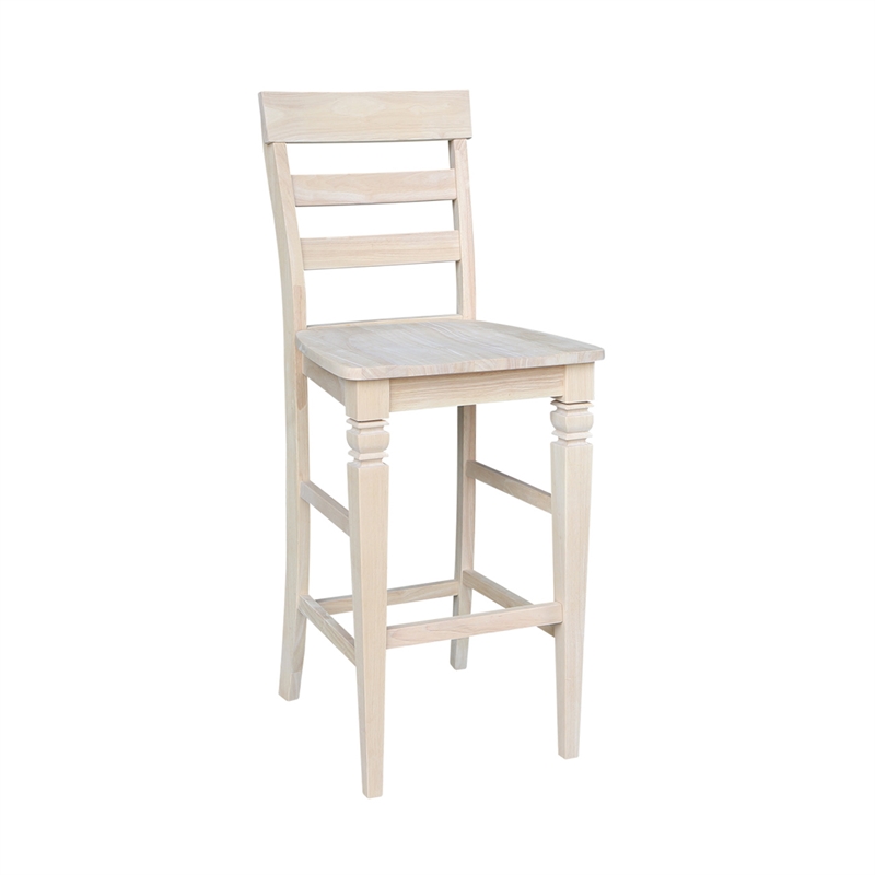 Bar Height Table With 2 Ladder Back Bar Stools - 30 in. Seat Height