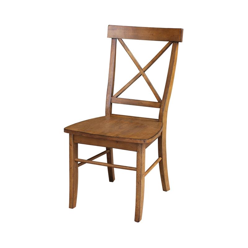 42 in. Dual Drop Leaf Table with 4 Cross Back Dining Chairs - 5 Piece Dining Set