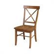 42 in. Dual Drop Leaf Table with 4 Cross Back Dining Chairs - 5 Piece Dining Set