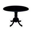 42 in. Dual Drop Leaf Table with 2 Splat Back Dining Chairs - 3 Piece Dining Set