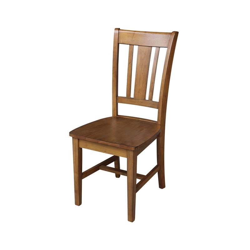 42 in. Dual Drop Leaf Table with 2 Splat Back Dining Chairs - 3 Piece Dining Set