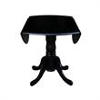 42 in. Dual Drop Leaf Table with 4 Slat Back Dining Chairs - 5 Piece Dining Set