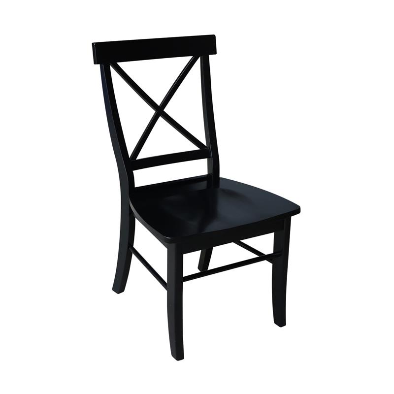 42 in. Dual Drop Leaf Table with 4 Cross Back Dining Chairs - 5 Piece Dining Set