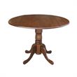 42 in. Dual Drop Leaf Table with 2 Slat Back Dining Chairs - 3 Piece Dining Set