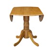 42 in. Dual Drop Leaf Table with 4 Slat Back Dining Chairs - 5 Piece Dining Set