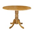 42 in. Dual Drop Leaf Table with 2 Splat Back Dining Chairs - 3 Piece Dining Set