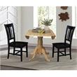 42 in. Dual Drop Leaf Table with 2 Splat Back Dining Chairs - 3 Piece Dining Set